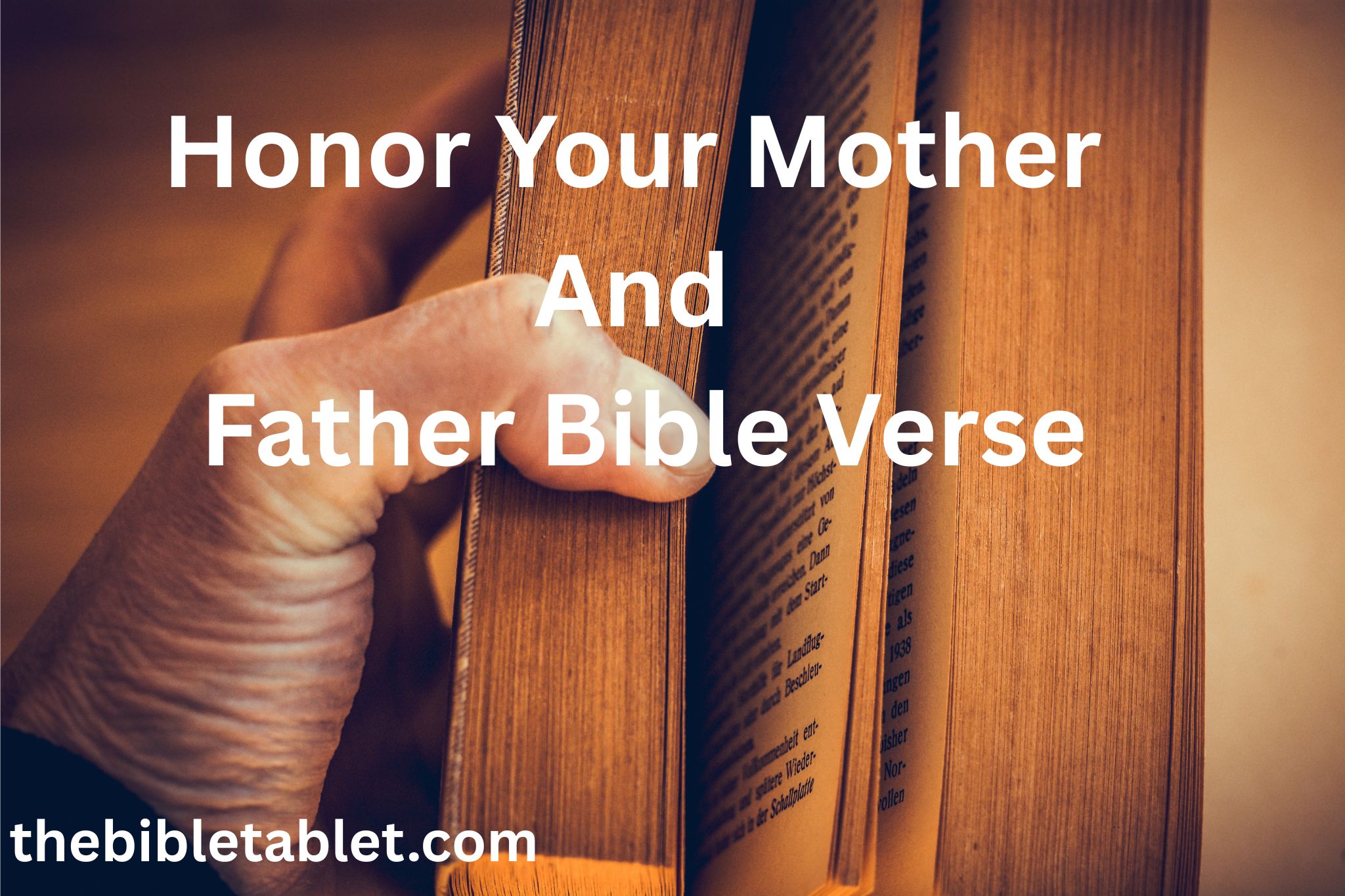 Honor Your Mother And Father Bible Verse